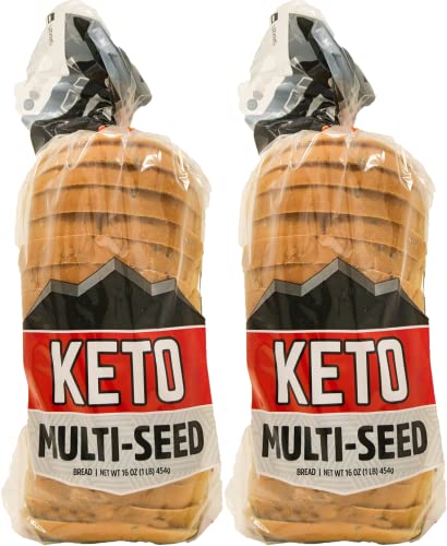 Franz Bakery Keto Multi-Seed White Bread - Only 2 Net Carbs Per Serving - 2 Pack (2 x 16oz)