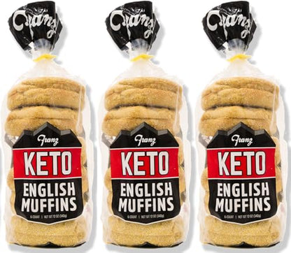 Keto English Muffins - Low Net Carbs, Same Great Taste 3 Pack (3 x 12oz)